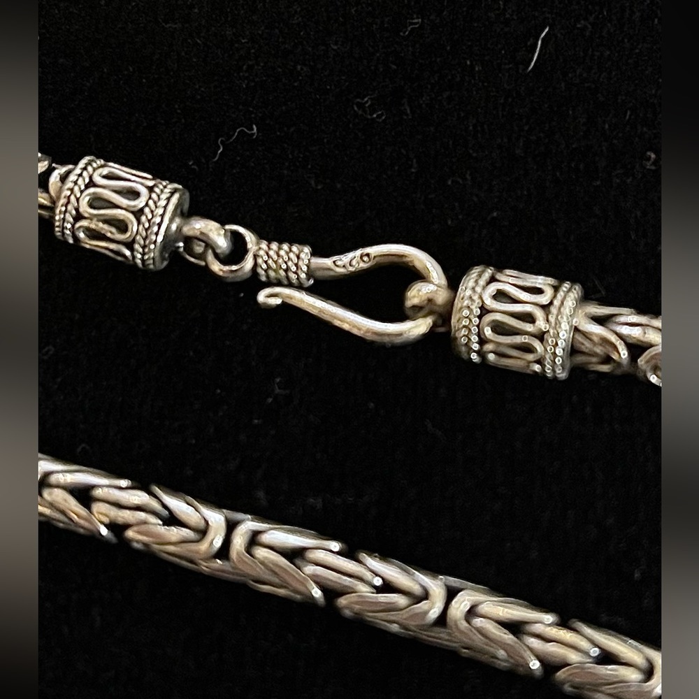 Sterling Silver 925 Bali Chain Necklace